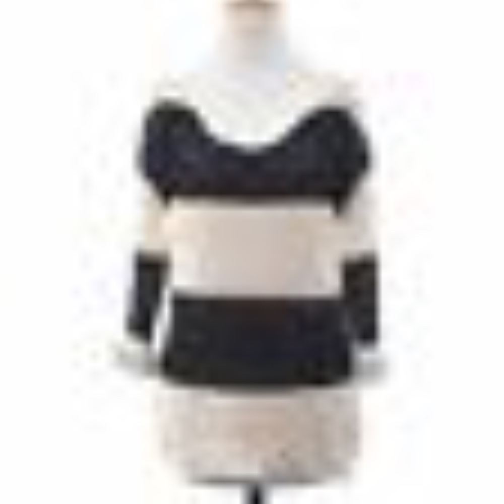 Pink Rose Premium Ivory Black Open Knit